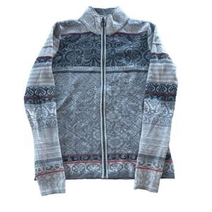 Icelandic Designs Women's Small Chloe Zip Up Sweater Wool Blend Nordic